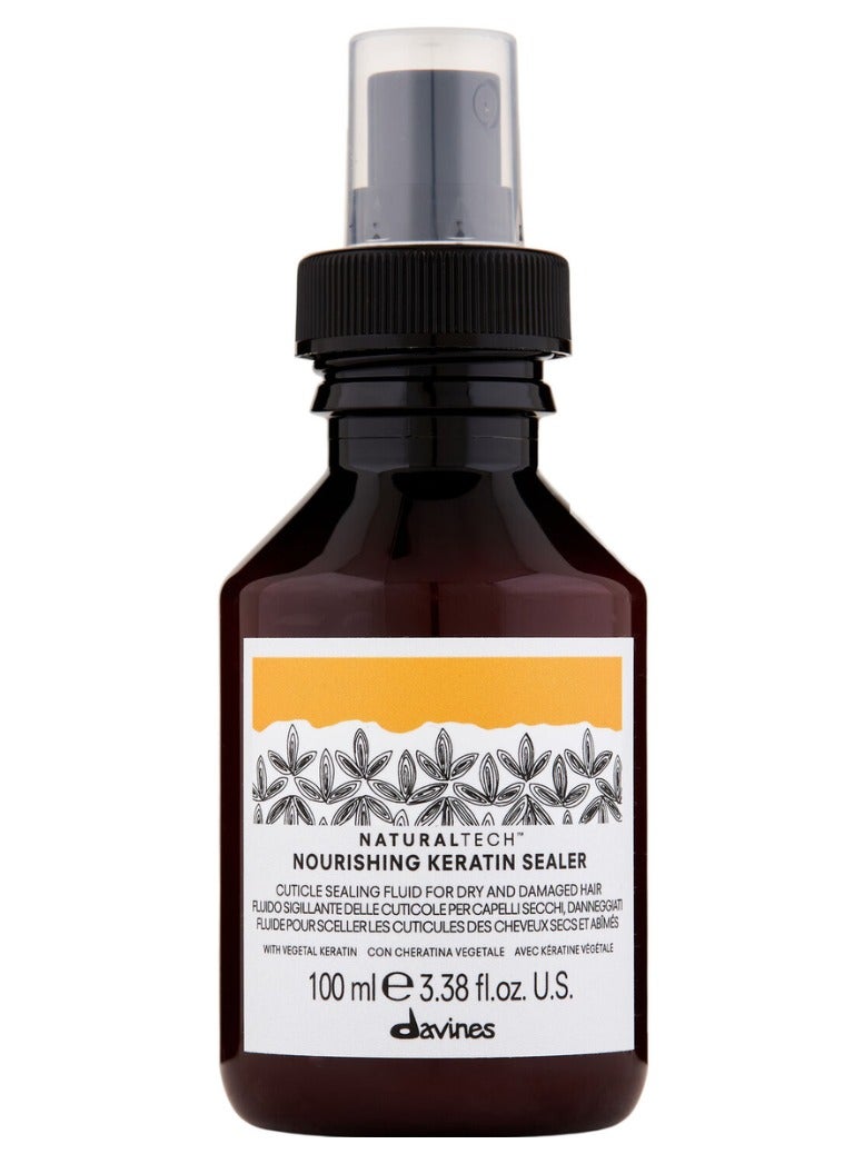 Davines Naturaltech Nourishing Keratin Sealer Fluid for Dry and Damaged Hair 100ml - Image 1