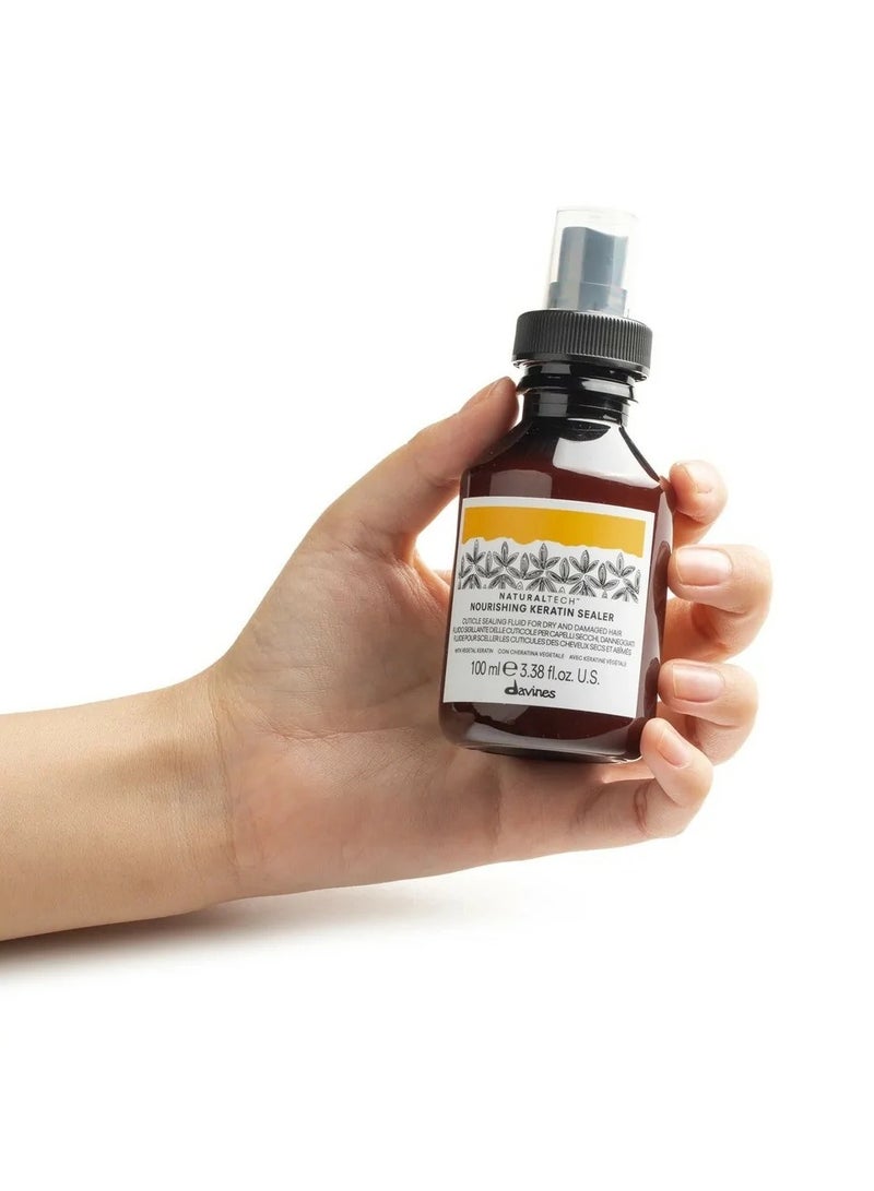 Davines Naturaltech Nourishing Keratin Sealer Fluid for Dry and Damaged Hair 100ml - Image 2