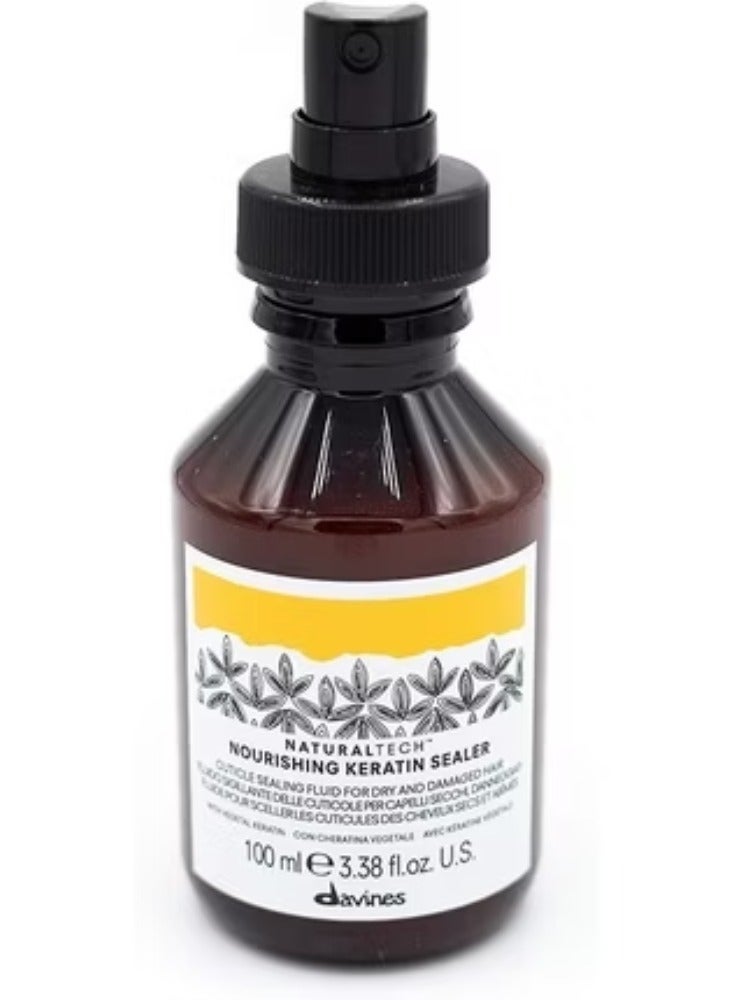 Davines Naturaltech Nourishing Keratin Sealer Fluid for Dry and Damaged Hair 100ml - Image 3