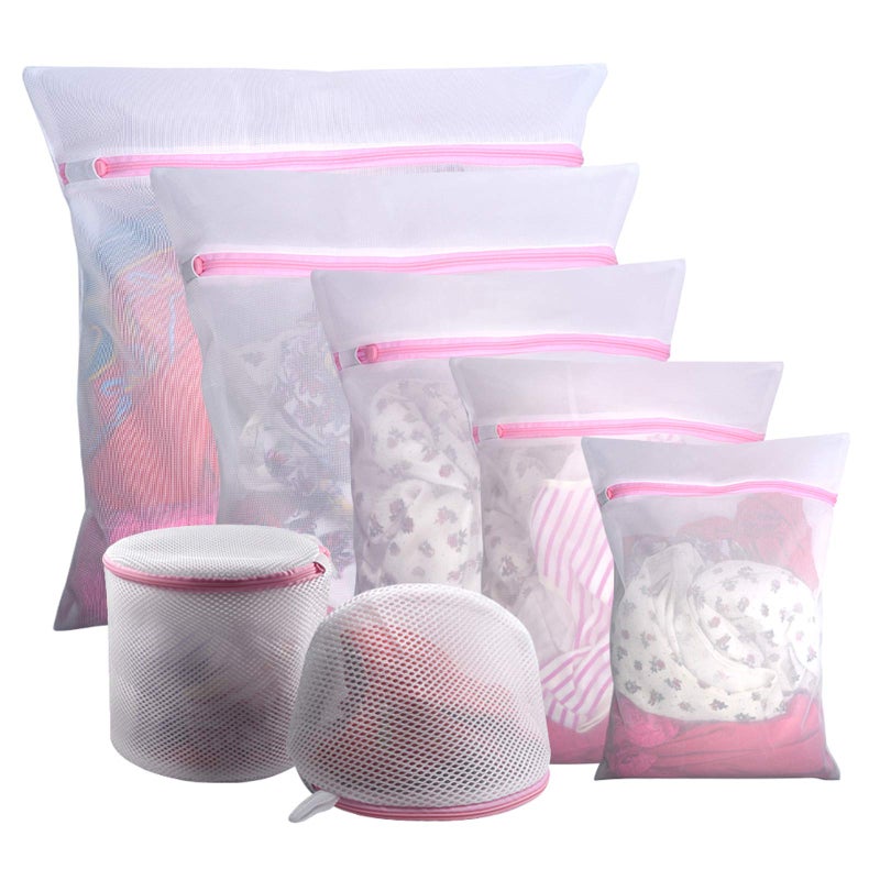 Gogooda 7PCS Mesh Laundry Bags Reuse Durable Washing Machine Bag for Delicates Blouse Hosiery Underwear Bra Lingerie and Baby Clothes