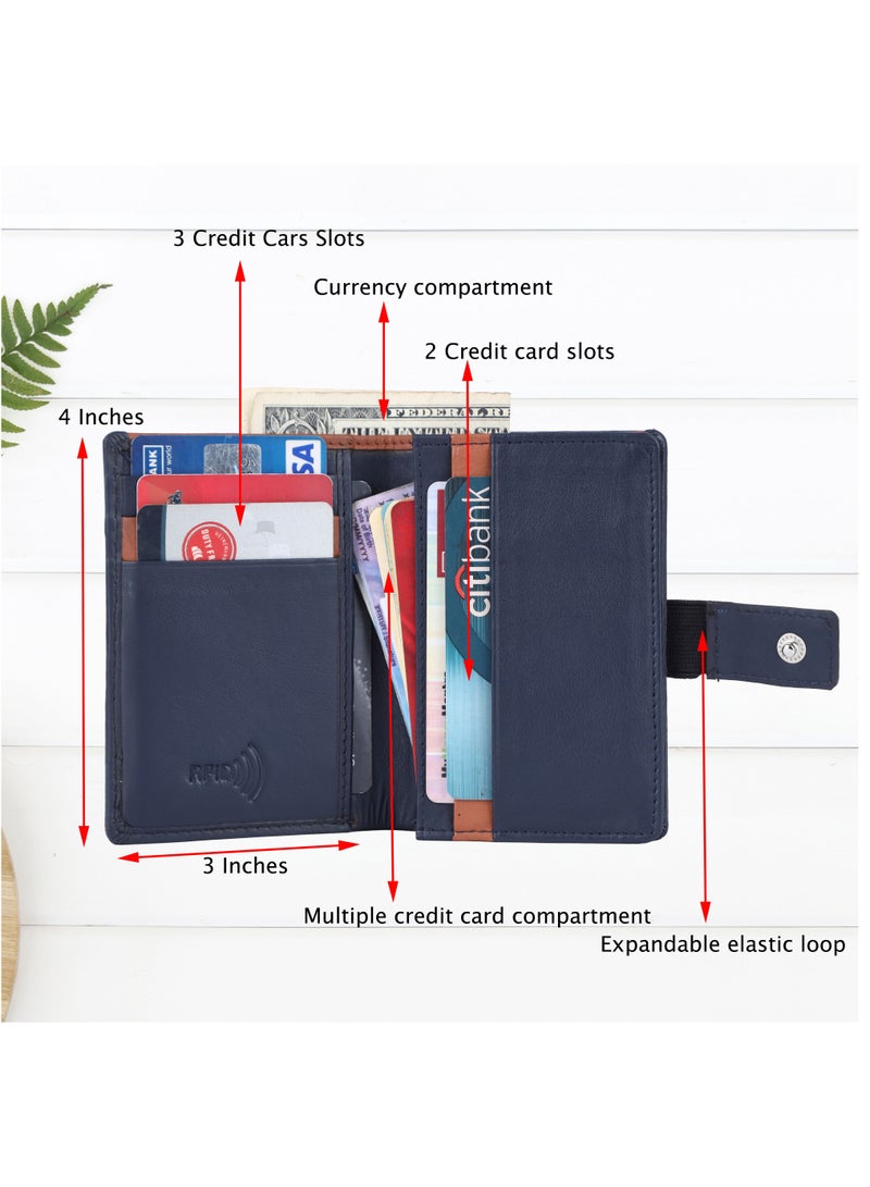 LAVERI LEATHER Laveri Genuine Leather Designer Card Holder Wallet With RFID Protection 4508M EL LP  - Image 2