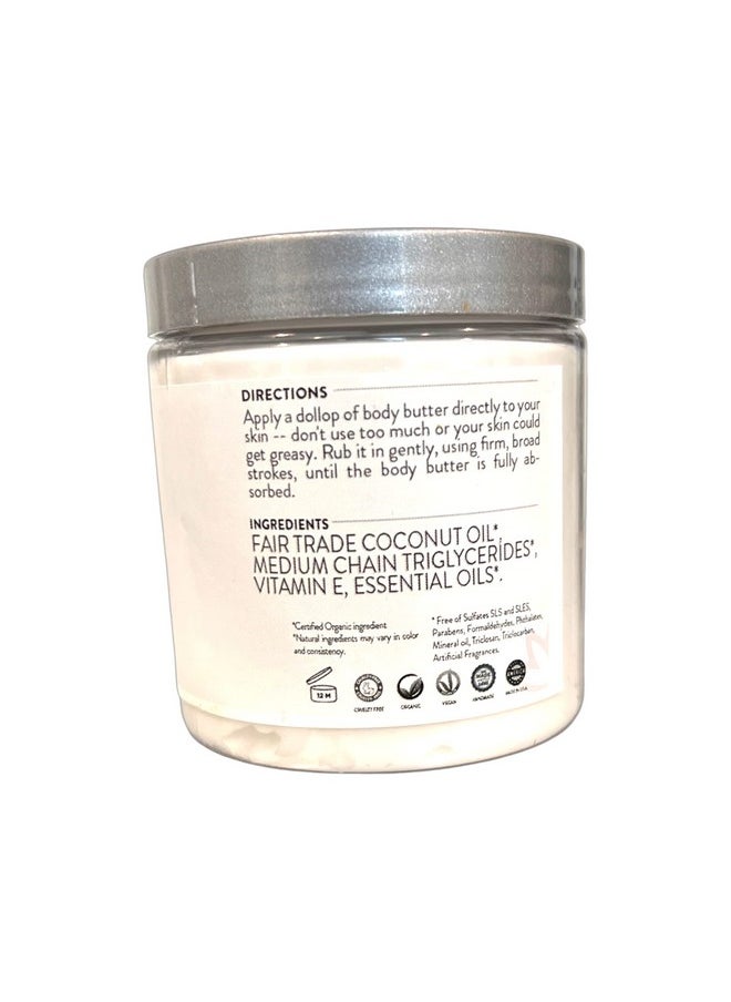 glimmer goddess GLIMMER GODDESS Organic Vegan Whipped Coconut Oil & Vitamin E Body Butter With Lavender Lemon, Moisturizing, Anti-aging, Skin Repairing, 8 oz.  - Image 2