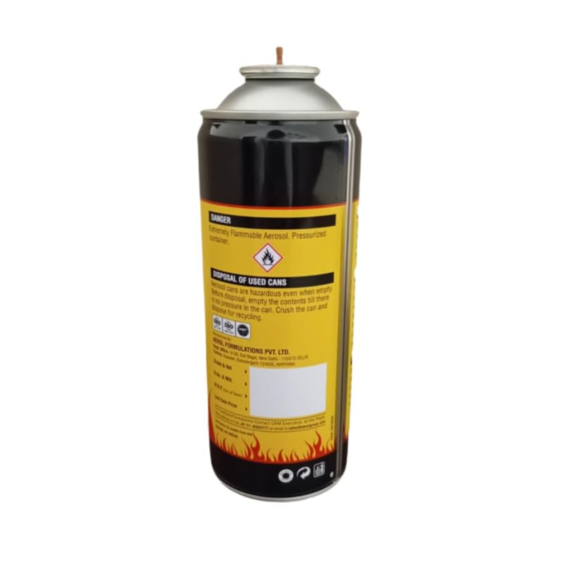 Aerol Portable Butane Gas Canister Flame Can for Camping Stove, Flame Torch, and Welding Fuel Gas (Grade 1002 225GM) - Image 2