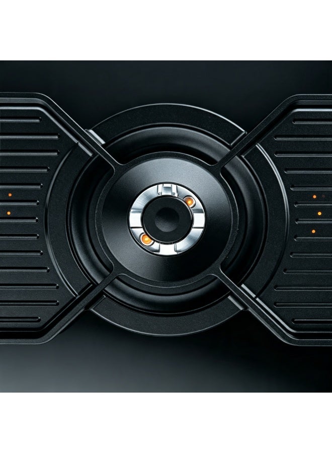 CM FOMASO 905 BG 90cm Gas On Glass Hob – Black Glass Cooktop with Italian SABAF Burners - Image 5