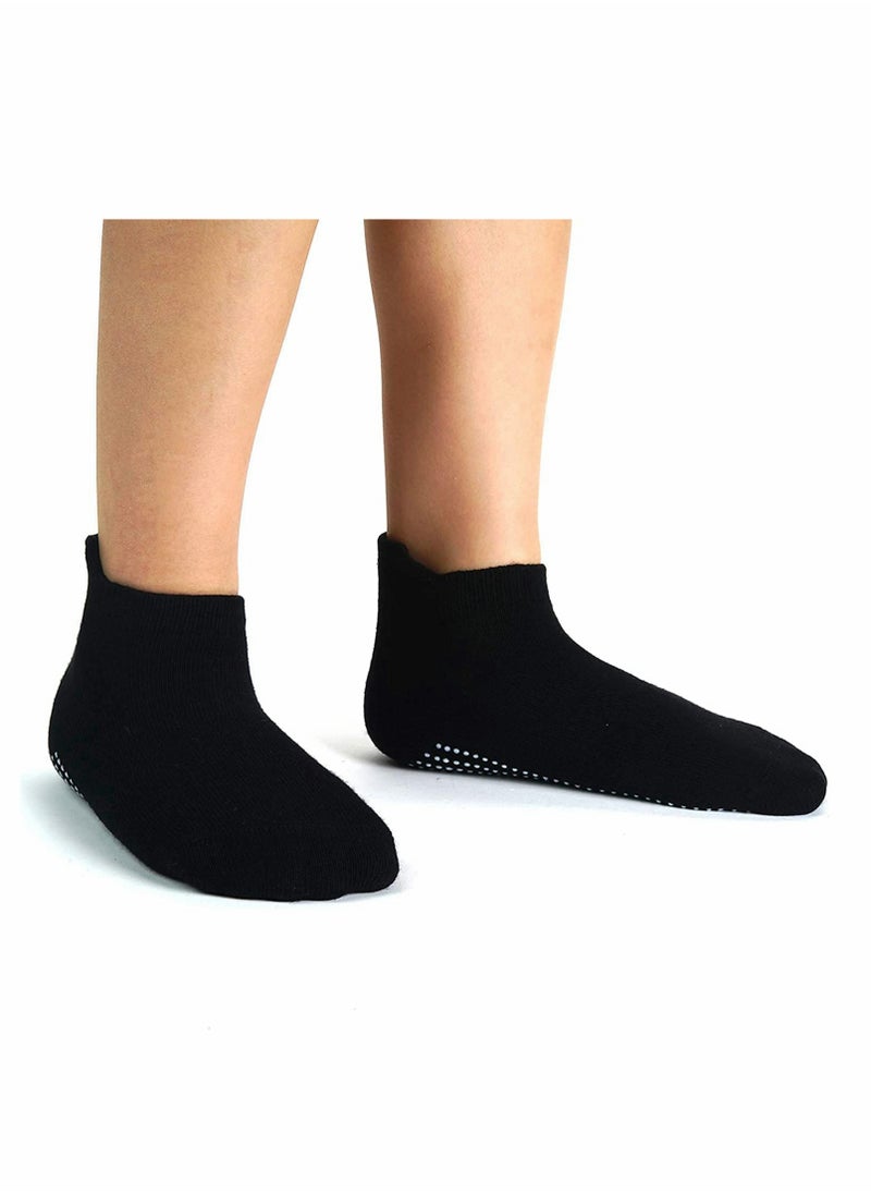 Excefore - Baby Non-Skid Socks, Unisex Cotton Half Cushion Grip Ankle Socks Infants and Toddlers with Non Skid Soles for Kids Boys Girls（12 Pair Pack,S） - Image 1