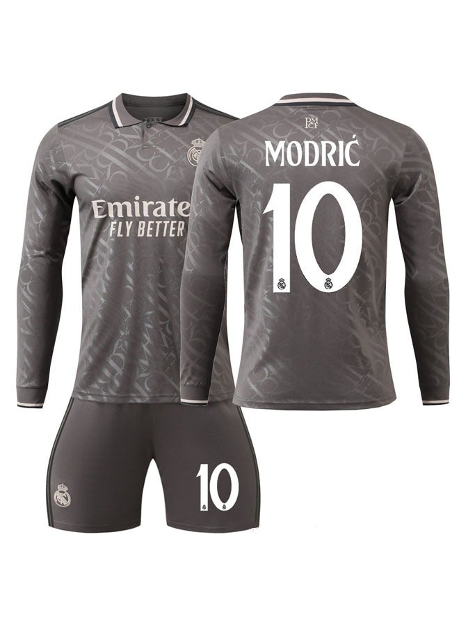 general 2024-2025 Real Madrid MODRIC #10 Long Sleeve Soccer Training Uniform, Soccer Tracksuit Set, Soccer Jersey/Pants Set Kids Size & Adult Size, Gift for Fan Friends  - Image 1