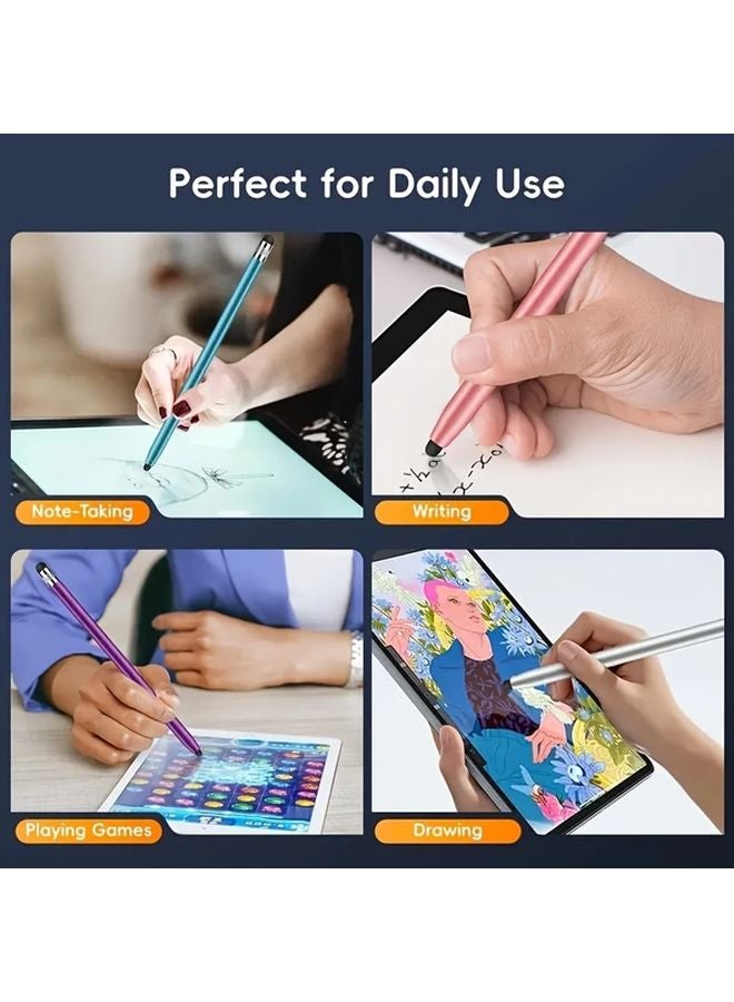 Blue Stylus Pen 4 Pack Dual End High Sensitivity Capacitive Stylus for iPad iPhone Android - Image 5