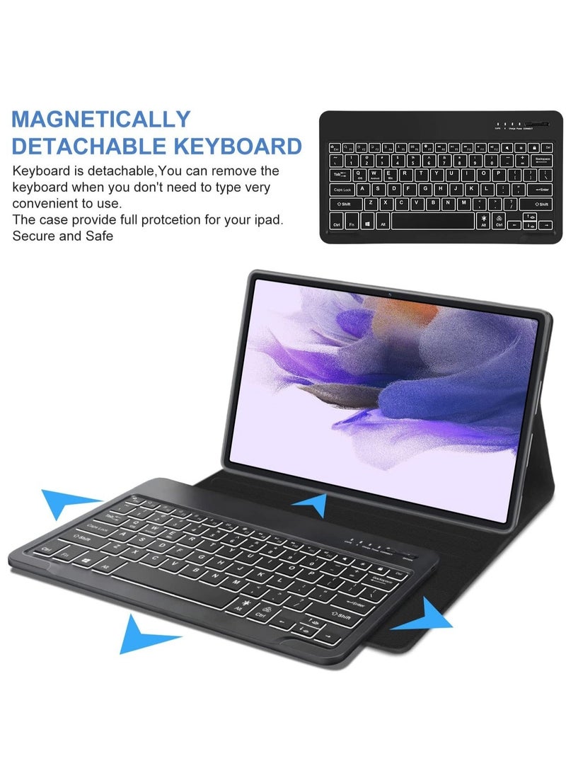 Raxoom Samsung Galaxy Tab S7 FE Backlit Keyboard Case 12.4 inch 2021 - Image 3