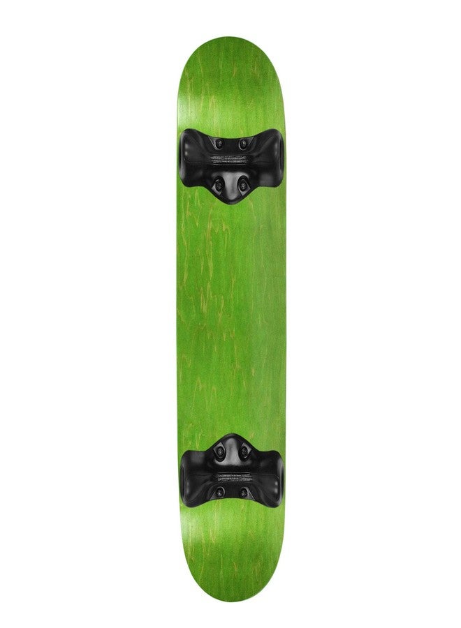 Softrucks Skateboard Indoor Practice Complete 7.75" Black Trucks, Stained Green - Image 1