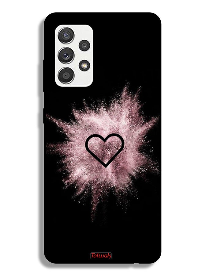 Tolwak Samsung Galaxy M32 5G Protective Case Cover Heart On Glitters - Image 1