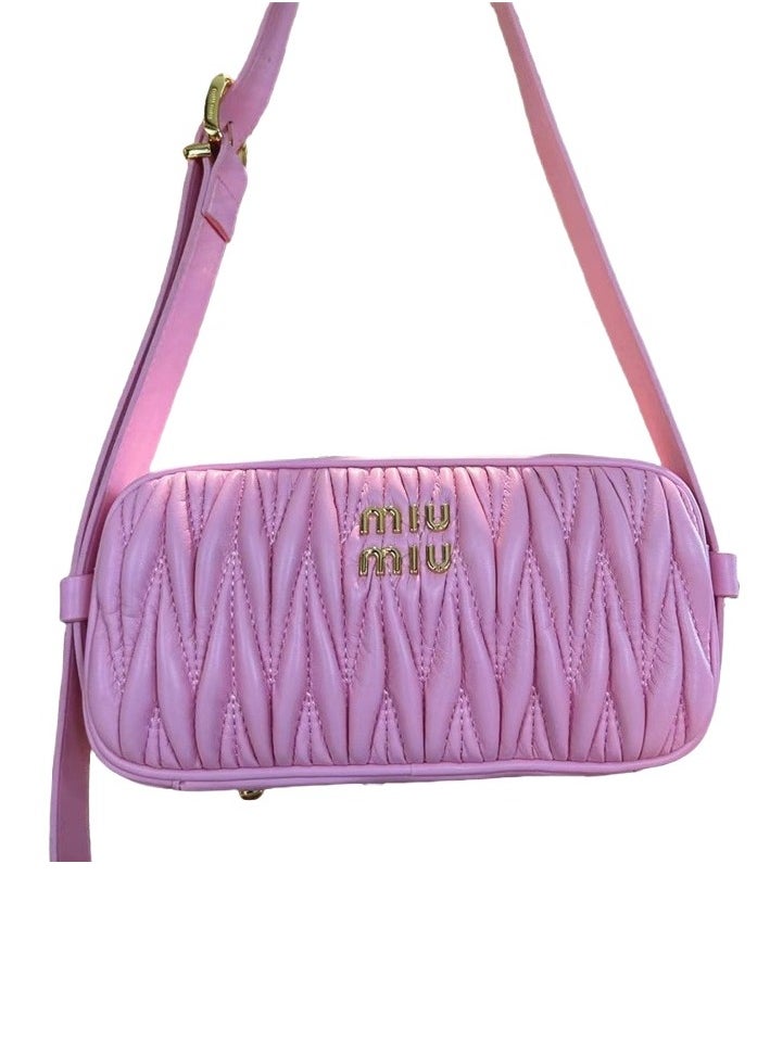 Miu Miu Logo-Lettering Zip-Up Shoulder Bag  - Image 1
