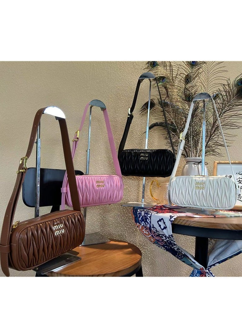 Miu Miu Logo-Lettering Zip-Up Shoulder Bag  - Image 2