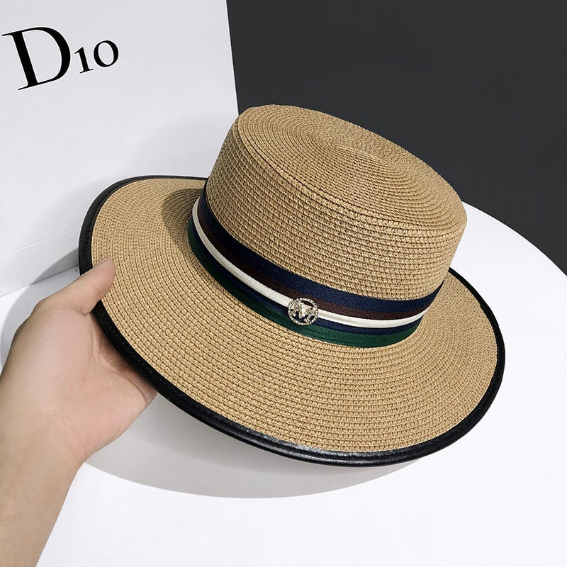 Straw Hat M Logo Sun Protection Woven Straw - Image 1