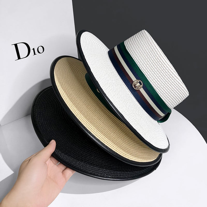 Straw Hat M Logo Sun Protection Woven Straw - Image 2