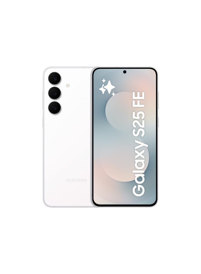 سامسونج جالاكسي S25 FE AI ثنائي الشريحة 5G أبيض 8GB RAM 256GB - النسخة الدولية - Image 1