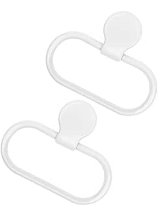 2Pcs Modern Adhesive Towel Hanger Quick Installation Multi Purpose For Bathroom Kitchen - Image 1