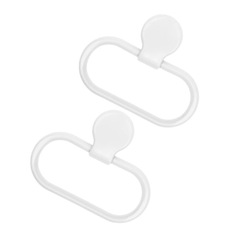 2Pcs Modern Adhesive Towel Hanger Quick Installation Multi Purpose For Bathroom Kitchen - Image 2
