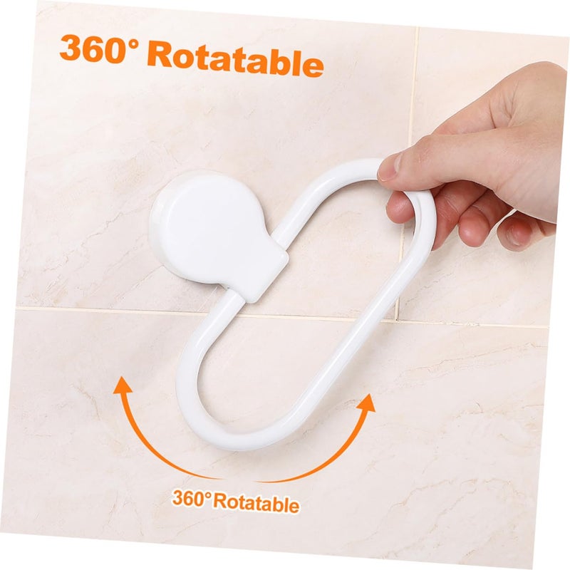 2Pcs Modern Adhesive Towel Hanger Quick Installation Multi Purpose For Bathroom Kitchen - Image 4