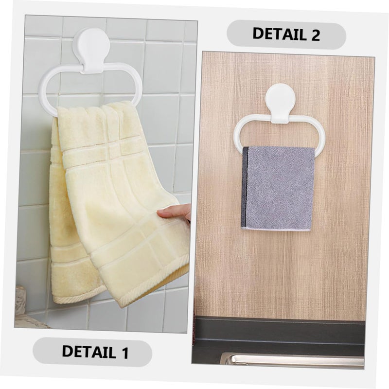 2Pcs Modern Adhesive Towel Hanger Quick Installation Multi Purpose For Bathroom Kitchen - Image 3