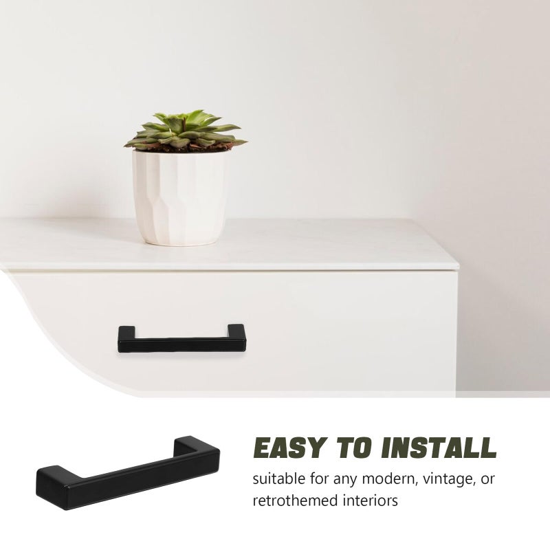 Matte Black Zinc Alloy Cabinet Handle Drawer Pulls For Kitchen Furniture - Image 4