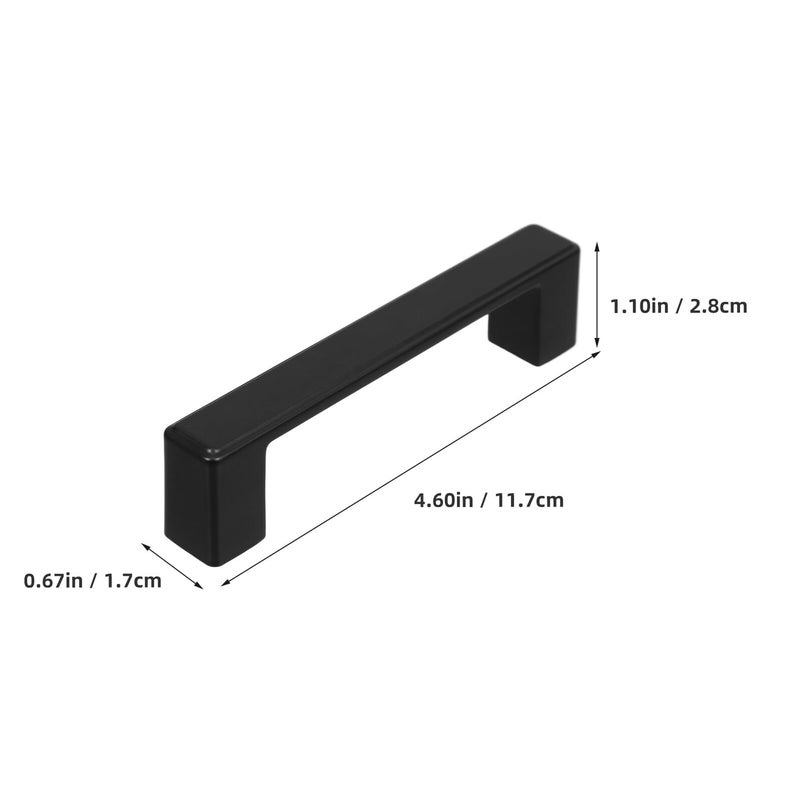 Matte Black Zinc Alloy Cabinet Handle Drawer Pulls For Kitchen Furniture - Image 3