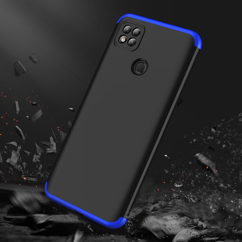 Generic (Unbranded) For Redmi 9C Mobile Phone Cover 360 Degree Full Protection Case Blue black blue - Image 3