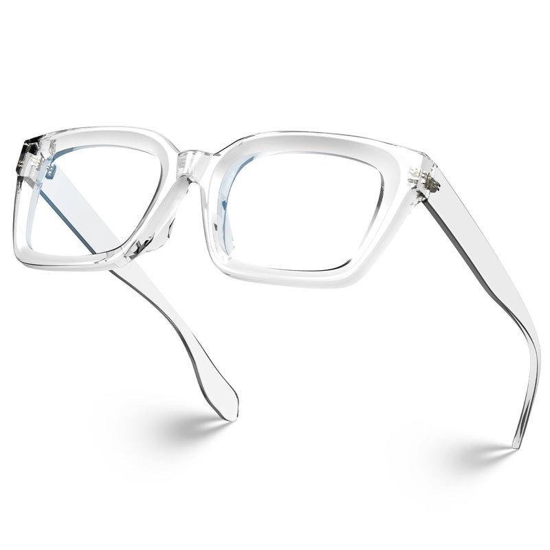 VISOONE Chunky Square Blue Light Blocking Glasses with Anti Computer Glare for Working Women Men MONTANA - Image 3