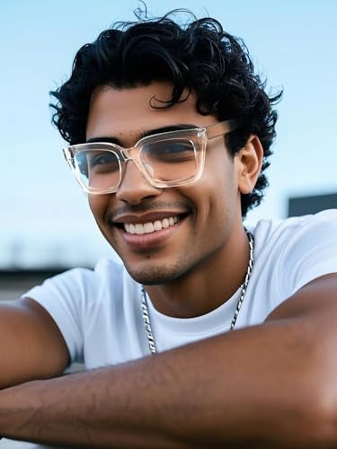 VISOONE Chunky Square Blue Light Blocking Glasses with Anti Computer Glare for Working Women Men MONTANA - Image 5