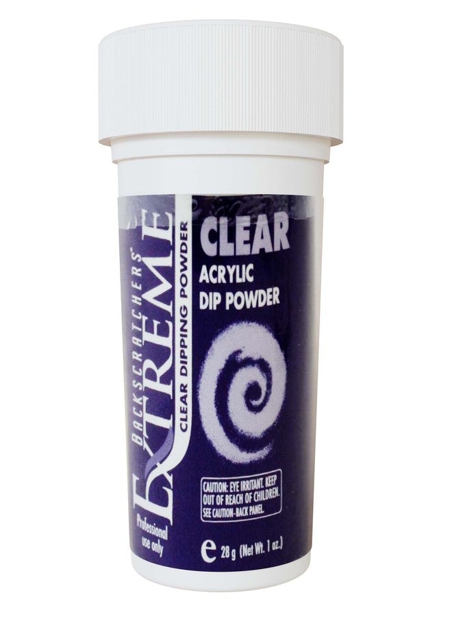 Backscratchers Extreme Acrylic Dip Powder - Long Lasting Quick Dry Nail Color - Professional Salon Quality Manicure - Clear, 1 Ounce - Image 1