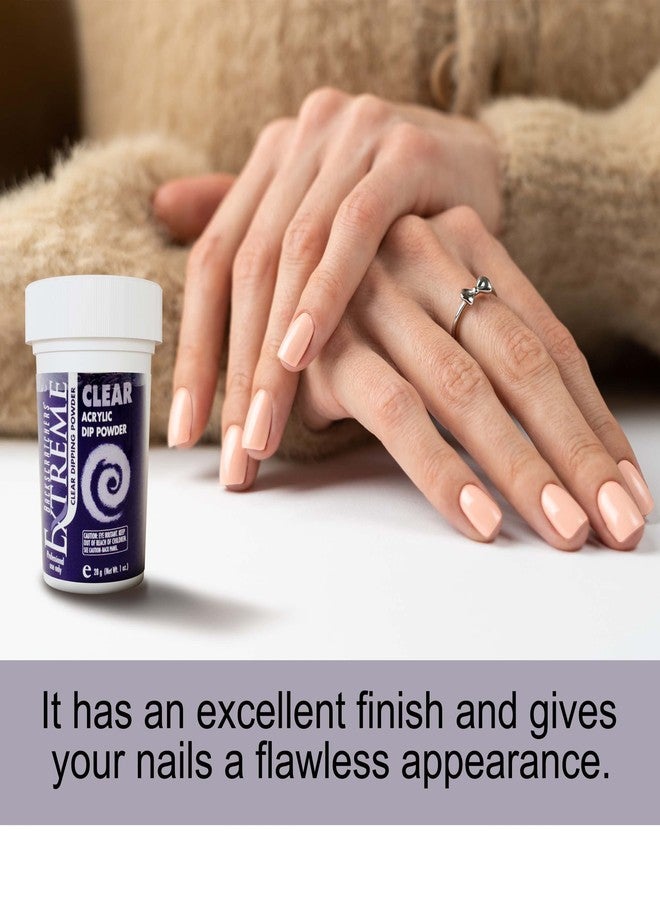 Backscratchers Extreme Acrylic Dip Powder - Long Lasting Quick Dry Nail Color - Professional Salon Quality Manicure - Clear, 1 Ounce - Image 5