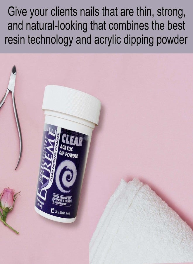 Backscratchers Extreme Acrylic Dip Powder - Long Lasting Quick Dry Nail Color - Professional Salon Quality Manicure - Clear, 1 Ounce - Image 2