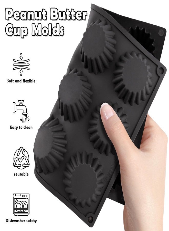 Inn Diary Peanut Butter Cup Molds 12-Cup Butter Bites Mold 2pcs Silicone Chocolate Candy Mold for Fat Bomb Chocolate Mini Peanut Butter Cup - Image 3