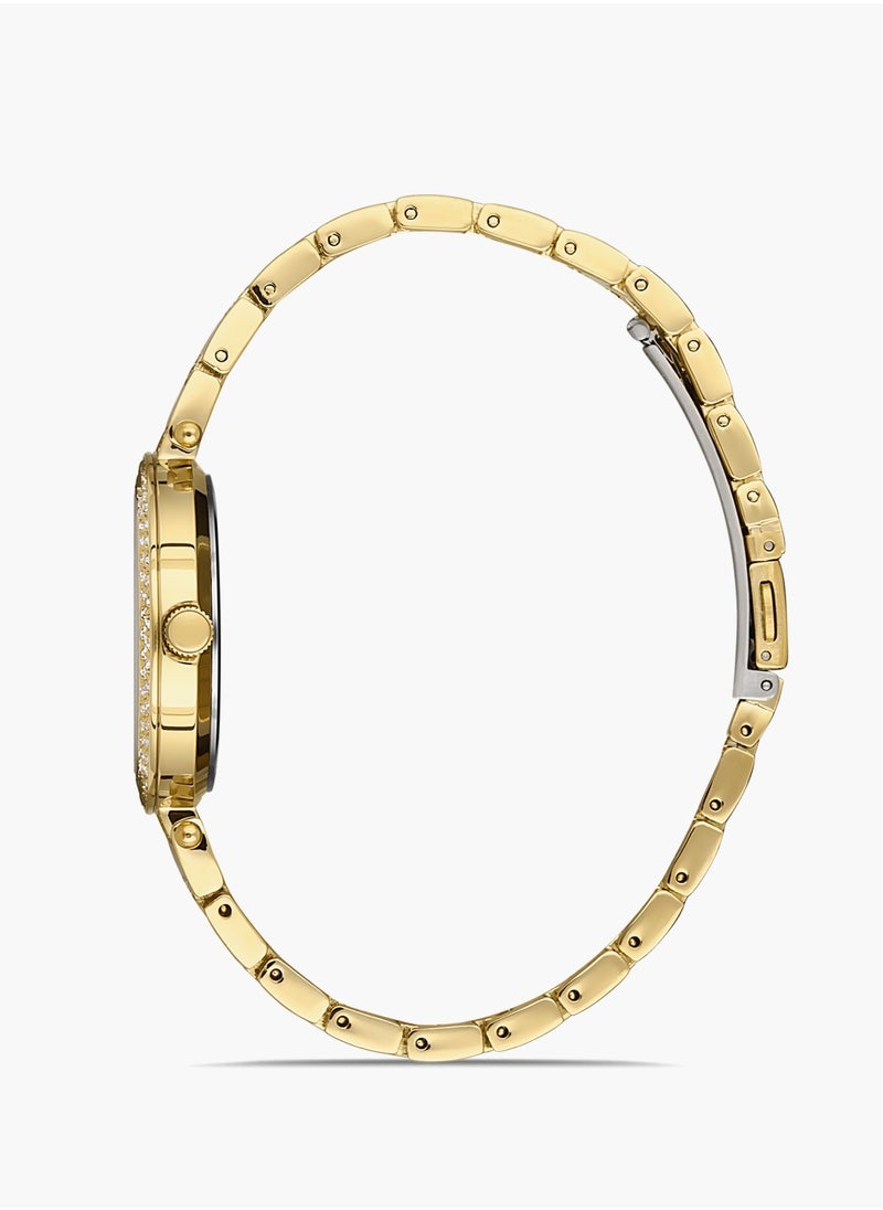 OMAX Omax Women's Luxury Wrist Watch, Watches for Women, Stainless Watches, Gold Steel Band, Scratchless Round Dial, Waterproof Watch, 1 Year Warranty  - Image 2