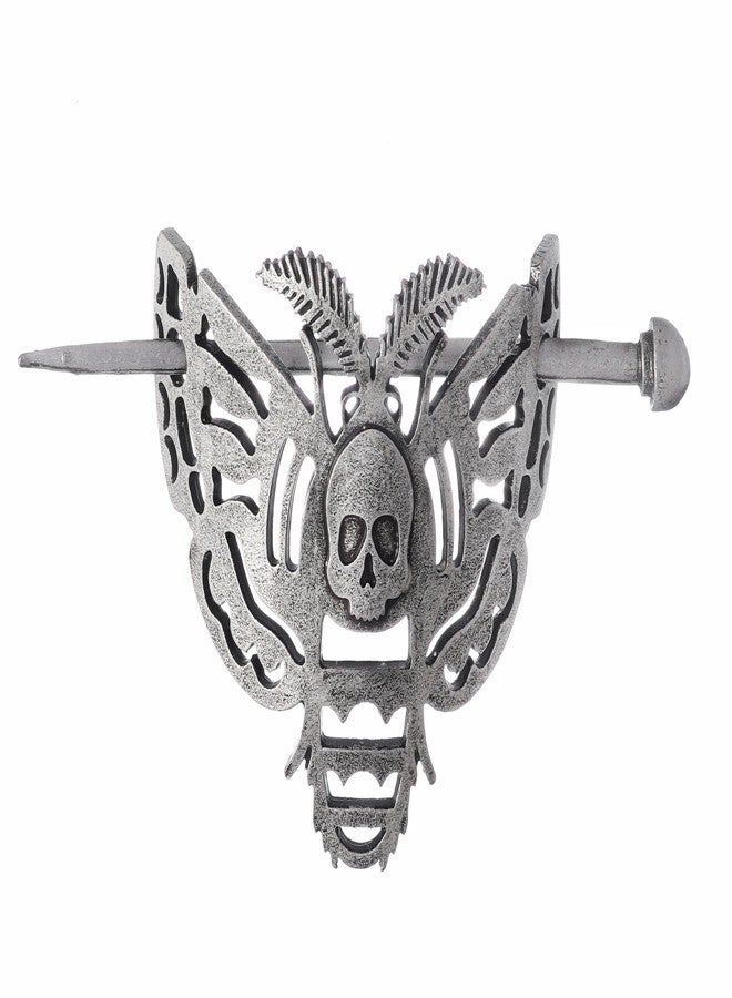 HAQUIL Skull Moth Insect Hairpin Silver Hair Sticks Irish Hair Decor For Long Hair - Image 1