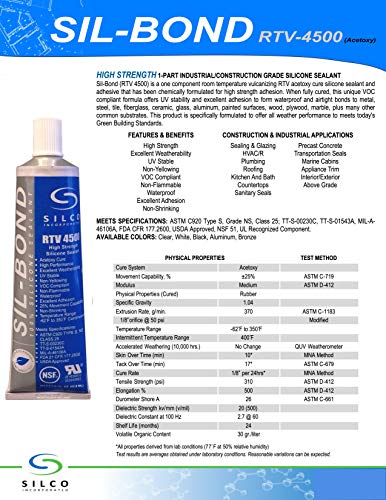 Sil-Bond Food Grade NSF RTV Silicone Sealant Adhesive White 2.8 Ounce (1) - Image 3