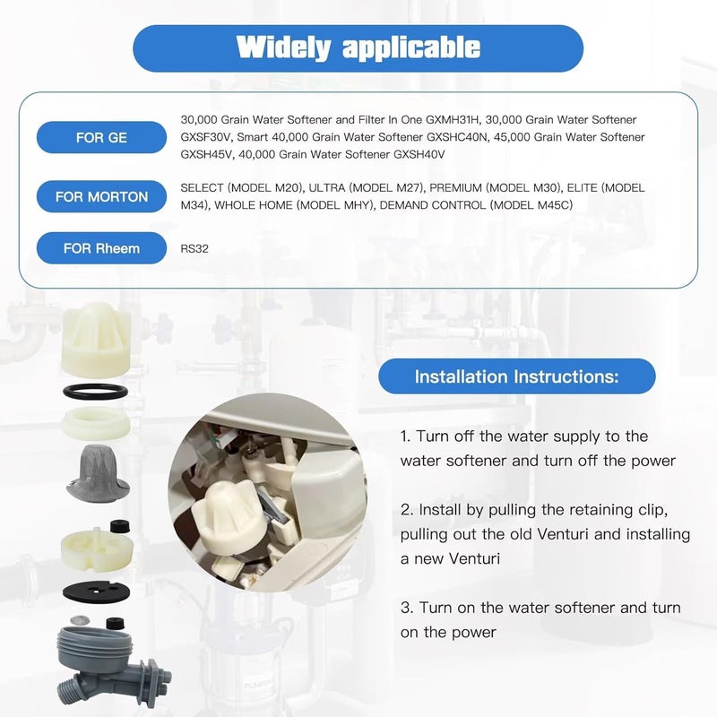 مقاوم للماء والصدأ بديل فنتوري لملين المياه لـ Kenmore و Rheem، مناسب لـ 7238450 و WS15X10027 KSA stocked goods Wide range compatible material Intercity storage hub Compact design New residential zone delivery - Image 5