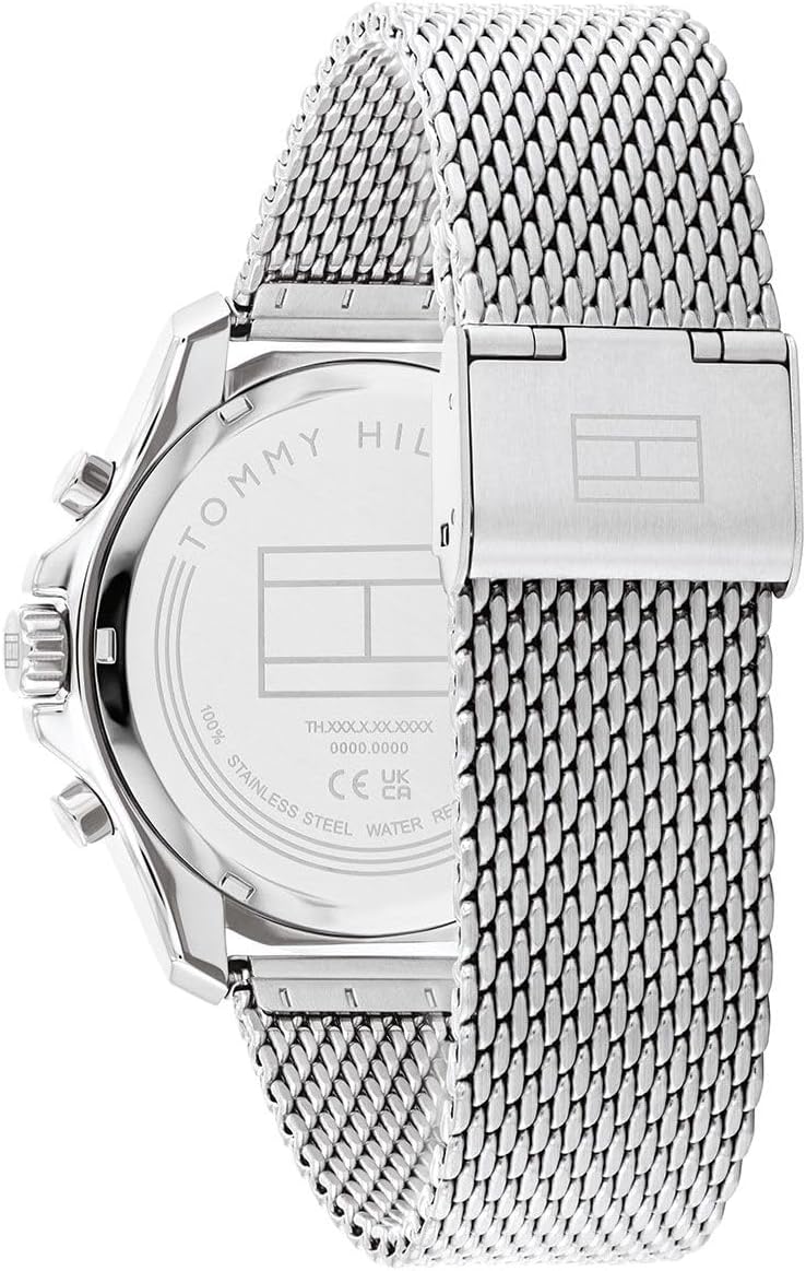 TOMMY HILFIGER ساعة تومي هيلفيغر للرجال بقرص أسود من الفولاذ المقاوم للصدأ - Image 3