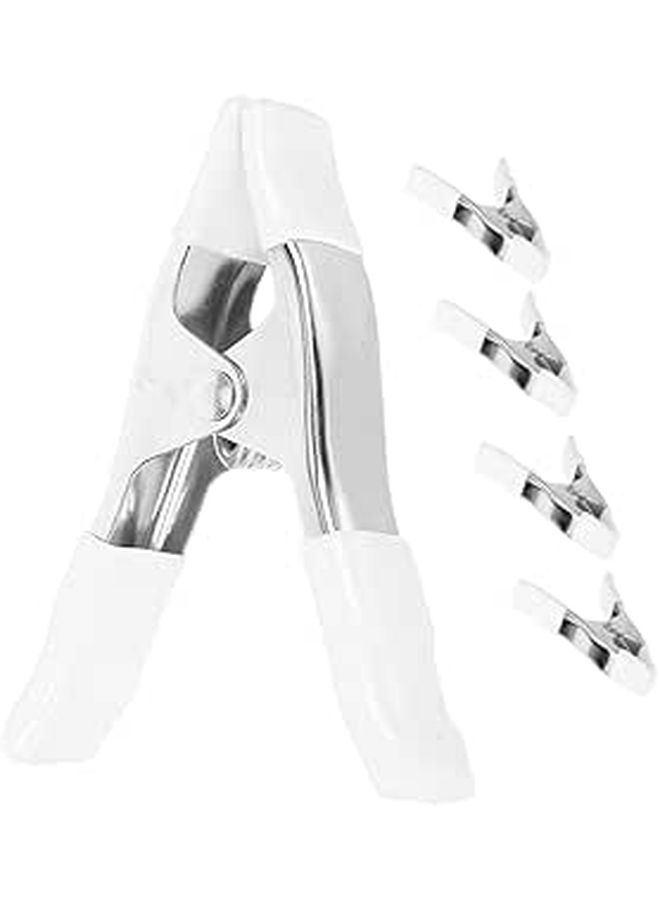 Heavy Duty Plastic Spring Clamps 5 Pack For Photography Backdrop Stand Durable Backdrop Clips Black With Ergonomic Grip Strong Spring Clamps For Home Improvement And Craft Use - Image 1