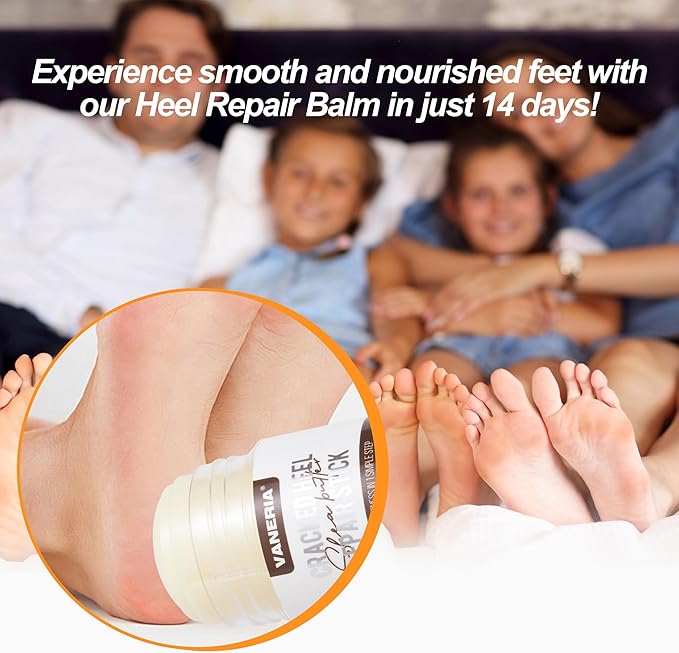 VANERIA Cracked Heel Repair Stick Heel Balm for Cracked Feet Treatment with Shea Butter Coconut Oil Deeply Moisturize Soften FeetExfoliates Dead Skin 40g Peach - Image 5