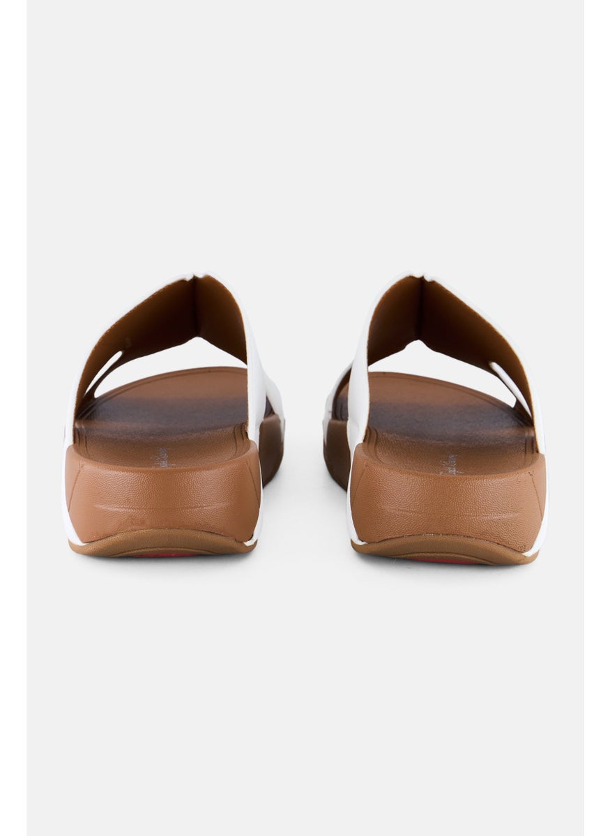 English Laundry Men Slip On Arabic Sandals,White  - Image 2