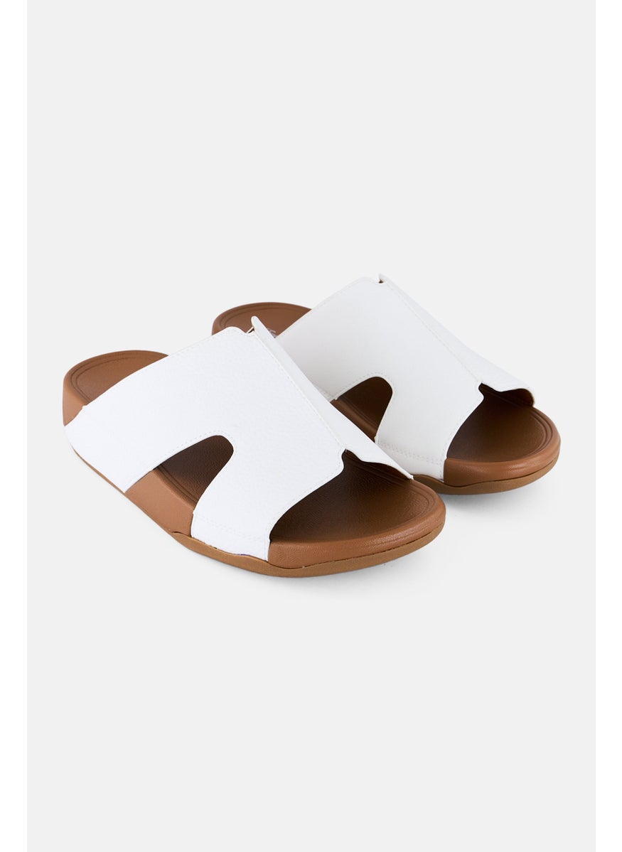 English Laundry Men Slip On Arabic Sandals,White  - Image 1