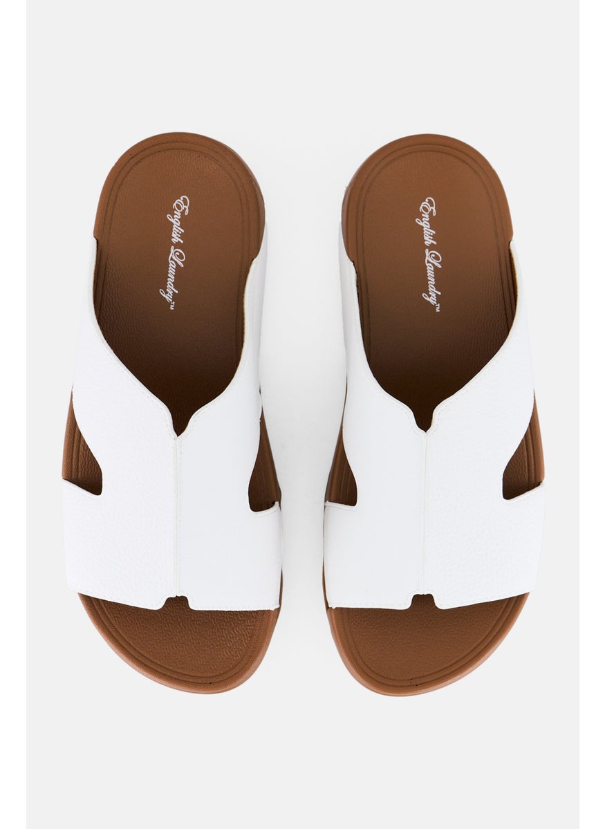 English Laundry Men Slip On Arabic Sandals,White  - Image 3