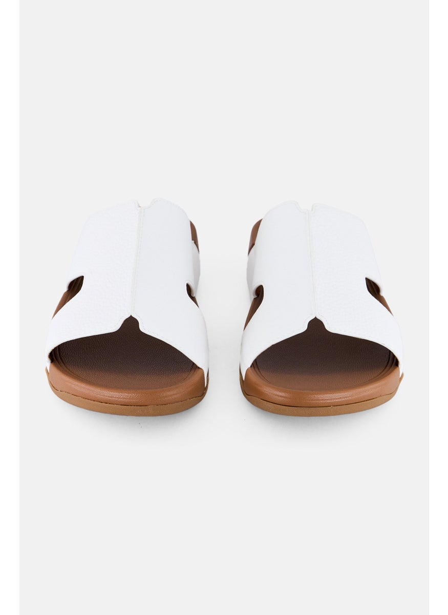 English Laundry Men Slip On Arabic Sandals,White  - Image 4