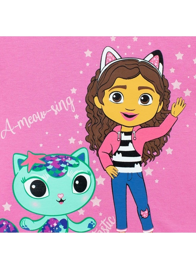 DreamWorks - Gabby's Dollhouse T-Shirt Girls Gabbys Mercat Tee Short Sleeve Pink 5 - Image 1