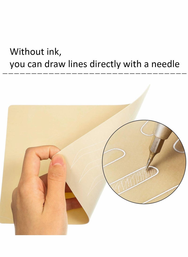 NIBEMINENT Eyebrow Practice Skin, 6 PCS Microblading Supplies Double Sided Skins for Permanent Makeup Silicone Skin Kits - Image 5