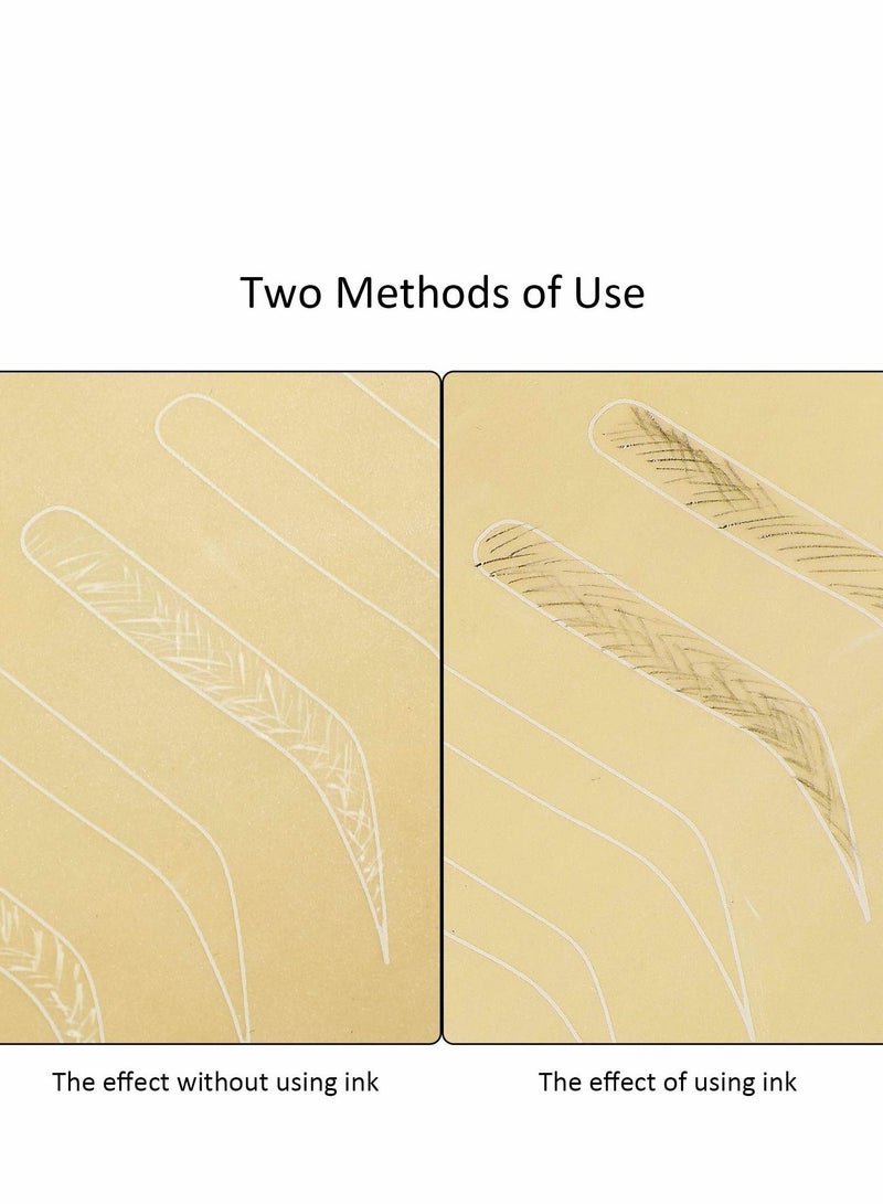 NIBEMINENT Eyebrow Practice Skin, 6 PCS Microblading Supplies Double Sided Skins for Permanent Makeup Silicone Skin Kits - Image 3