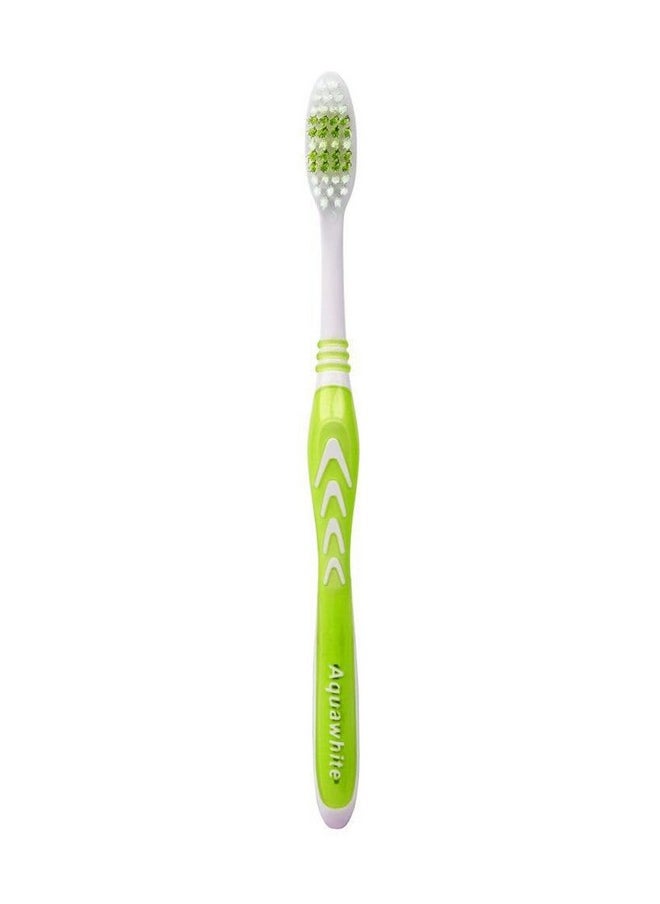 Aquawhite - Adult Popular Flexi Manual Toothbrush, Medium Bristles, Pack Of 12. (Color May Vary) - Image 1
