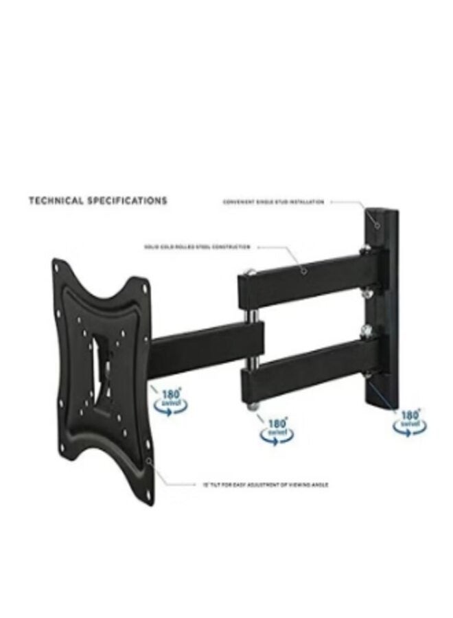 ستارجولد حامل حامل مثبت على الحائط للتلفزيون باللون الأسود - Image 2