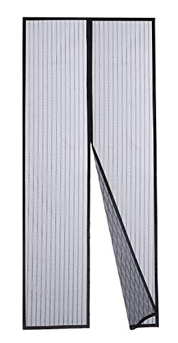 DOOREASY Magnetic Screen Full Frame Loop Sewn Full Sizes Instant Screen Door, Add-On Magnets and Weight Bars Net Screen Door(Fits Doors Up to 30"x82") - Image 1