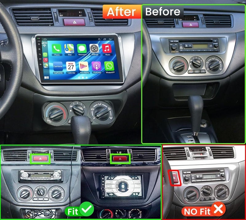 VIEREX 9-Inch Android Car Radio for Mitsubishi Lancer IX - Image 3